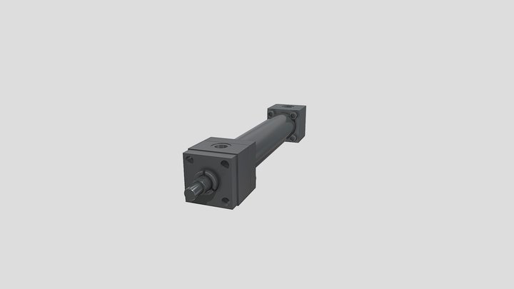 Hydraulic cylinder - mounting type X – Modèle 3D gratuit STL