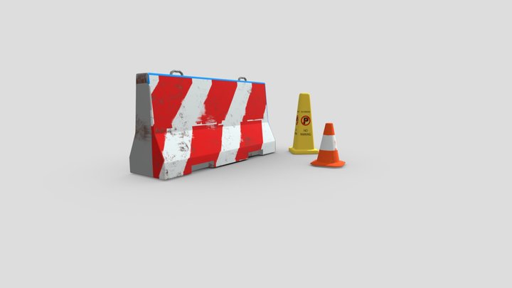 Safety Signs 3D Model