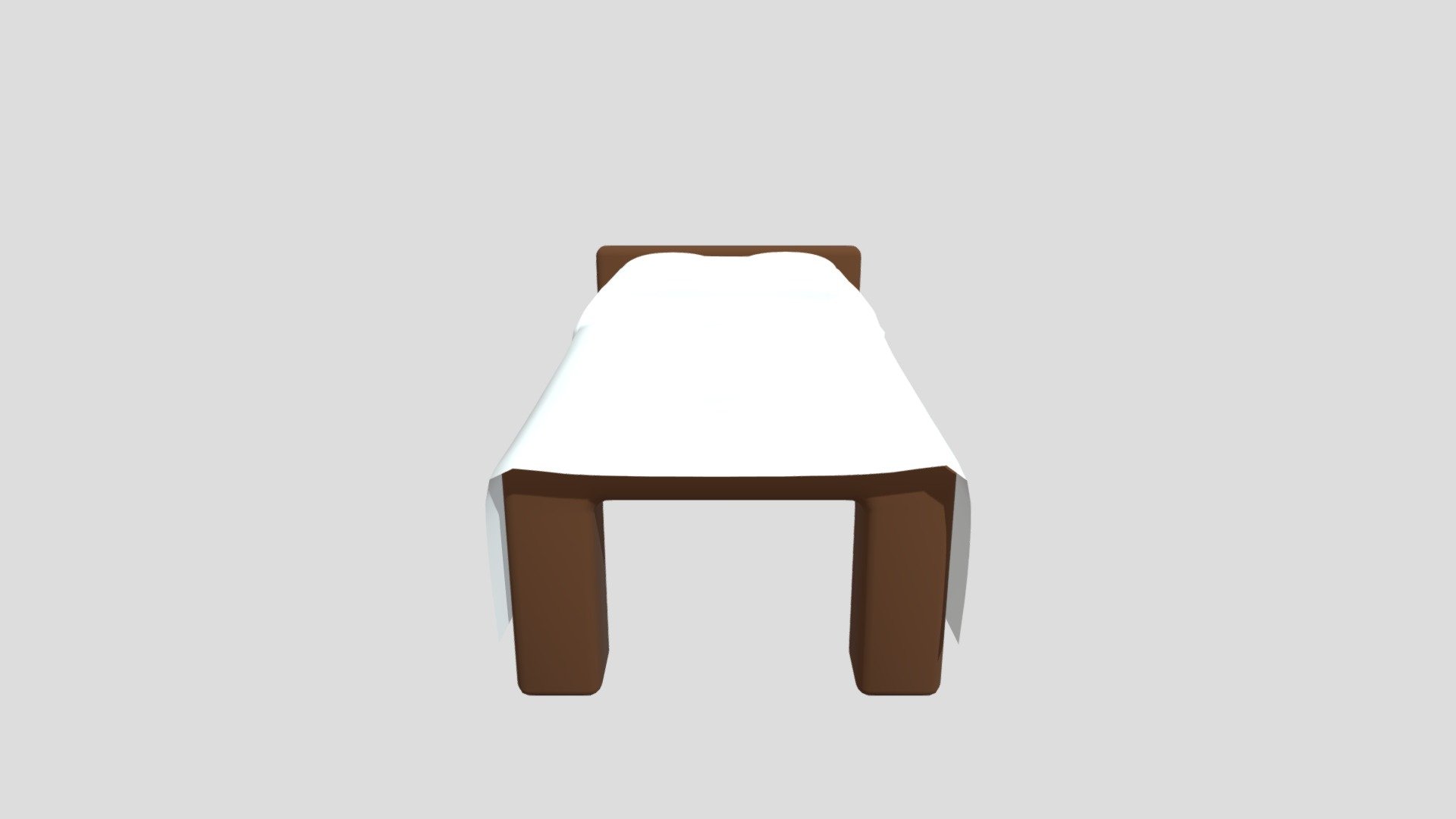 Simple Bed With Sheets - Download Free 3D model by seth ...
