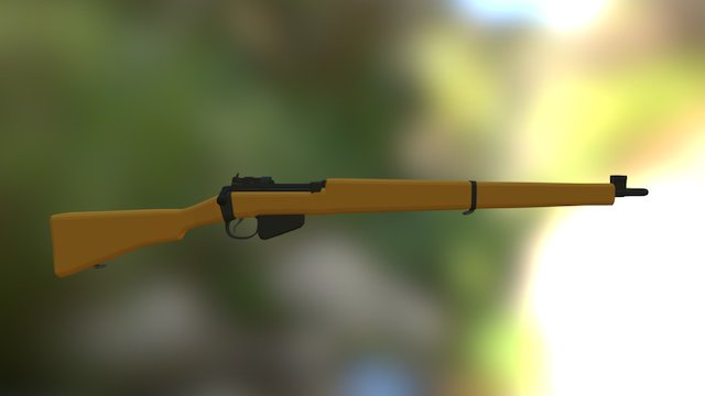 Low Poly Lee Enfield Rifle 3D Model