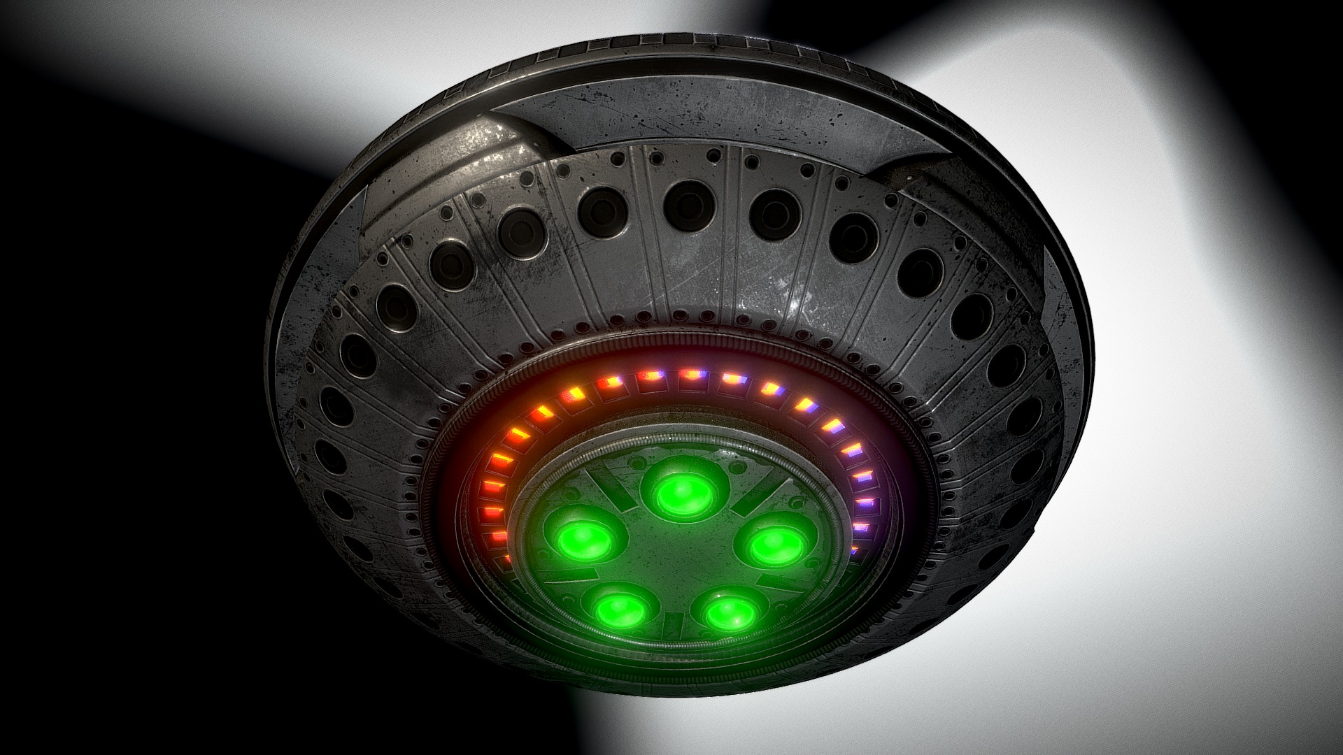 3D model UFO Type 3 - This is a 3D model of the UFO Type 3. The 3D model is about a close up of a camera lens.