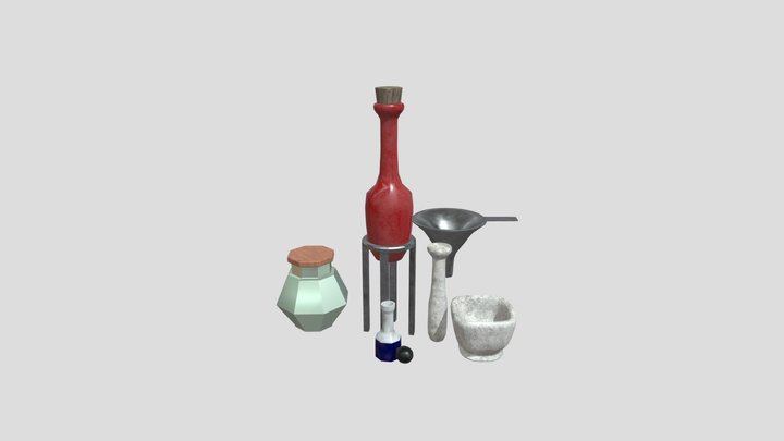 6 Props Project 3D Model