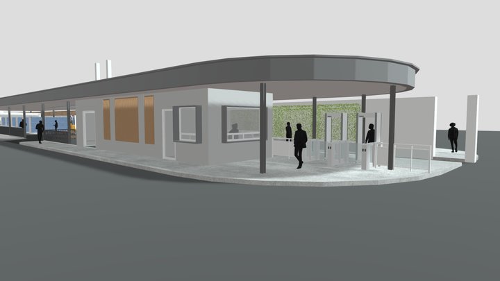 LSPJ_อาคารพักคอย&ป้อมยาม&รั้วกำเเพง_6AUG2022 3D Model