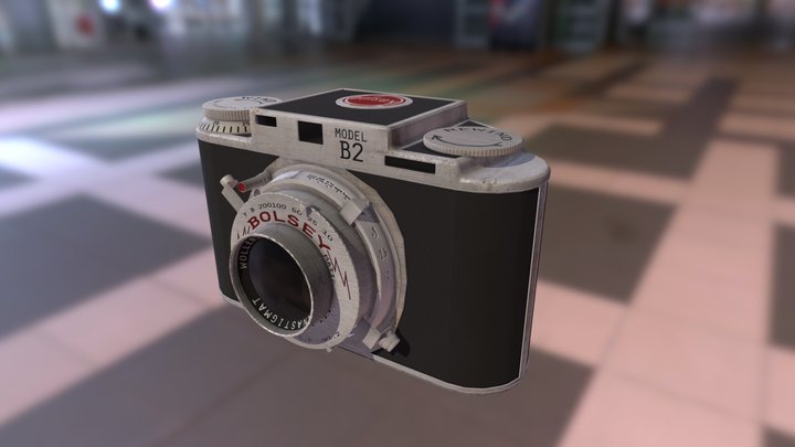 Bolsey Model B2 Camera (1949) 3D Model