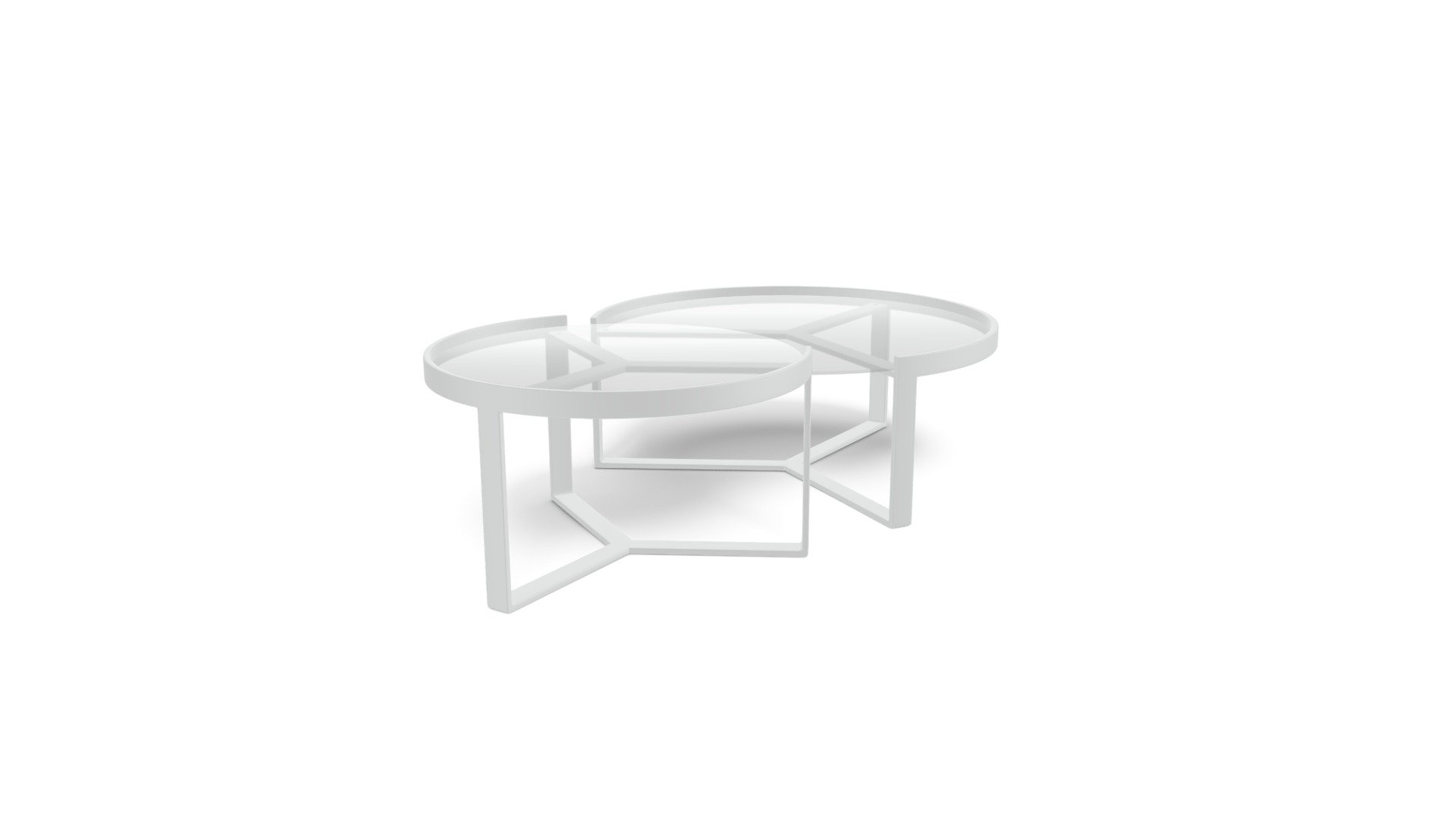 Aula Nesting Coffee Table, White