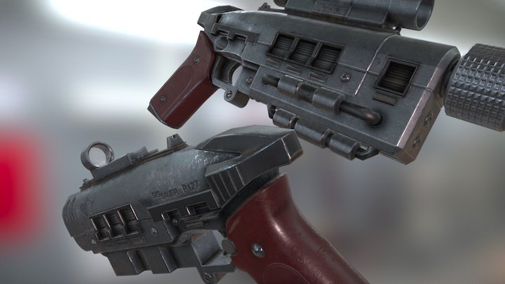 12,7mm Pistol Remake 3D Model