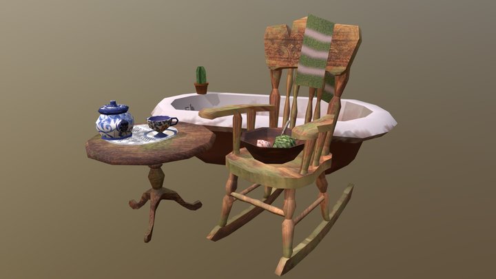 Grandma's House - 3 Simple Props 3D Model