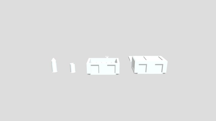 objects for artillery position 3D Model