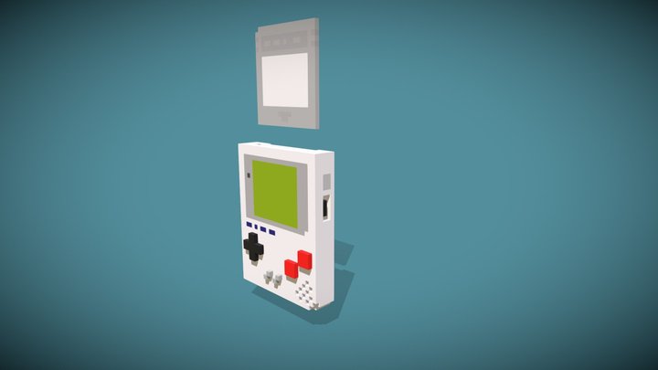 Voxel Gameboy Classic 3D Model