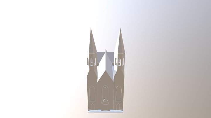 Protestant Salvator church - Concept 4 3D Model