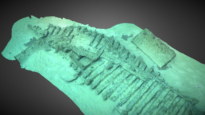 Barco tipo velero hundido en Blanes 3D Model