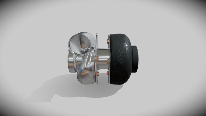Car Turbocharger 3D Model