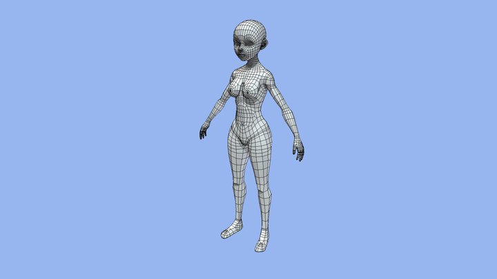 Female base mesh 3D Model