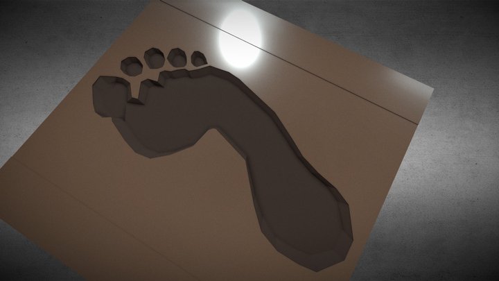 footprintPlane lowPoly 3D Model