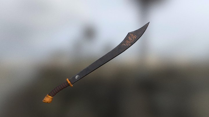 Kung Fu Sword 3D Model
