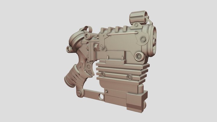 SciFi Pistol WIP 3D Model