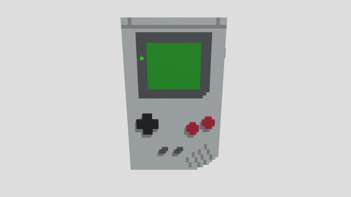 Voxel GameBoy 3D Model