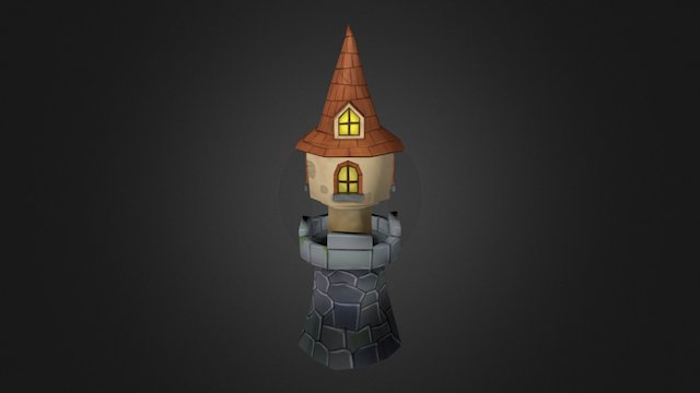 Low Poly Wizards Tower 3D Model