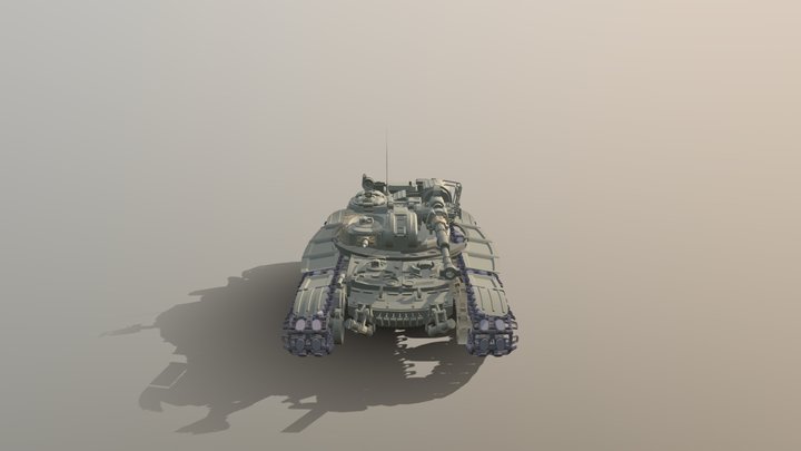Concept Tank Retopology 3D Model