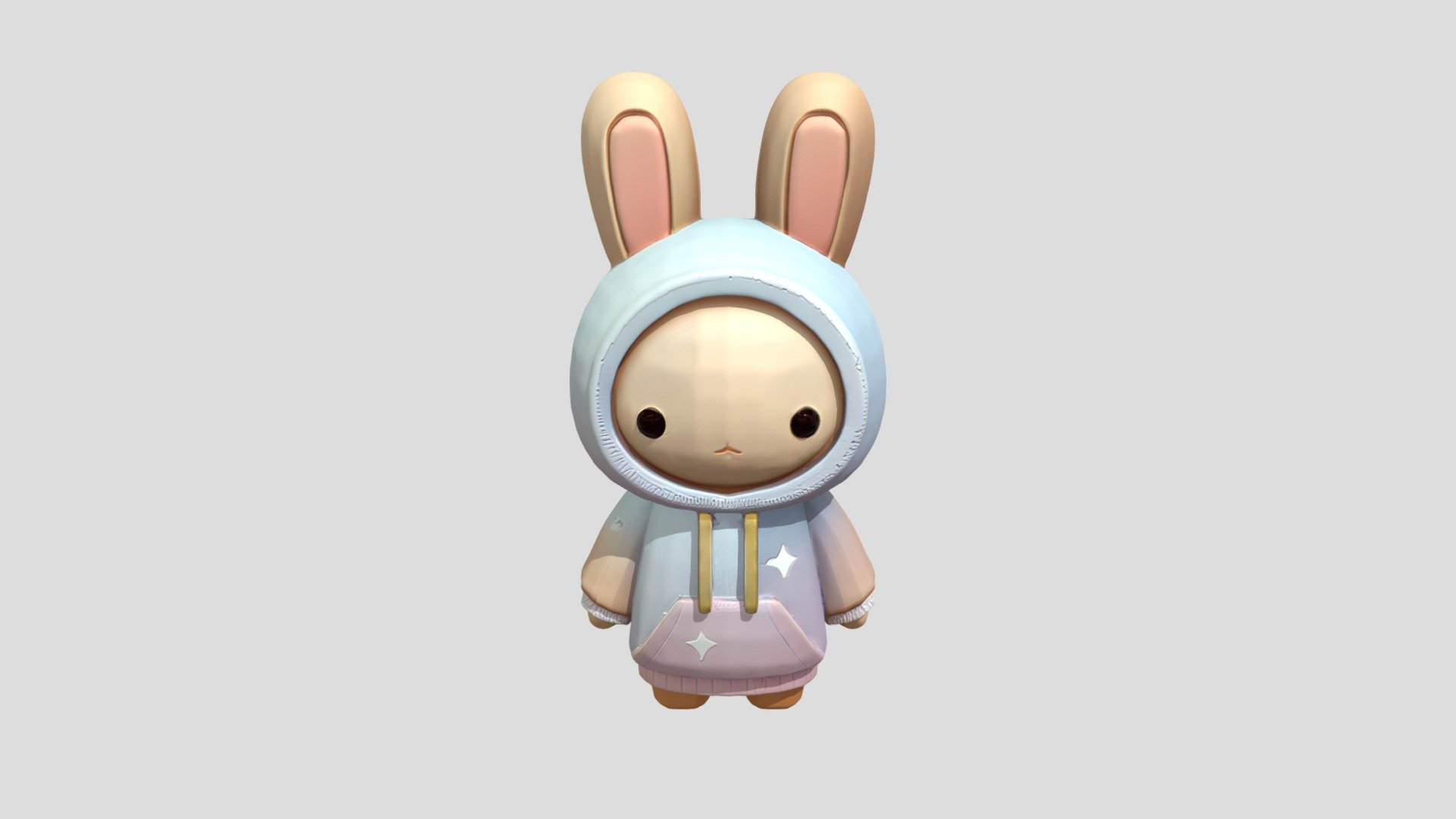 cute bunny in a hoodie - Download Free 3D model by nevtan (@nevtaan ...