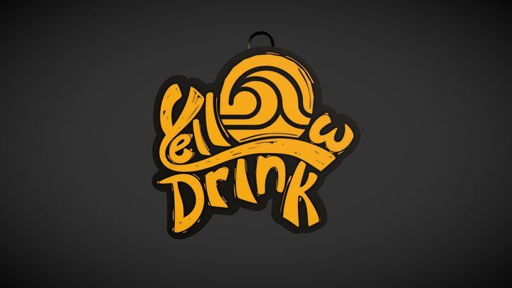 Logo da banda Yellow Drink. 3D Model