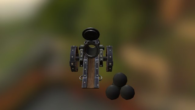 Pirate Cannon 3D Model