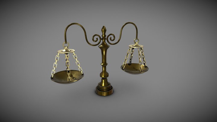 Vintage -  Scales of Justice – Kostenloses 3D-Modell STL