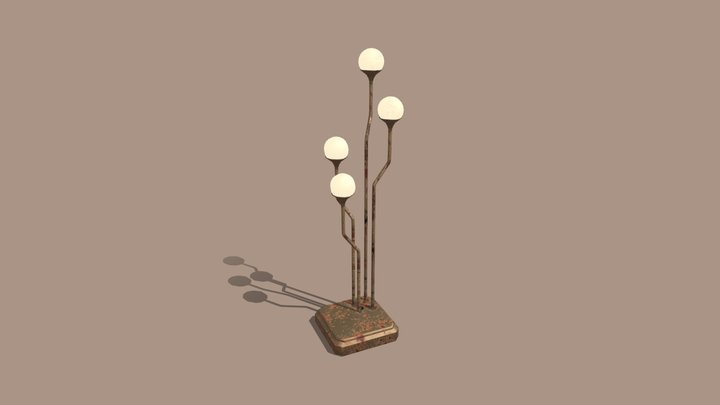 Mid Century Modern Lamp 3D Model