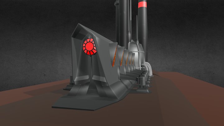 9 Movie Factory (old) 3D Model