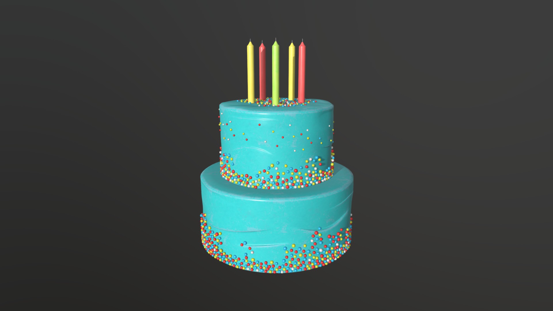 3D model bd cake - This is a 3D model of the bd cake. The 3D model is about a birthday cake with candles.