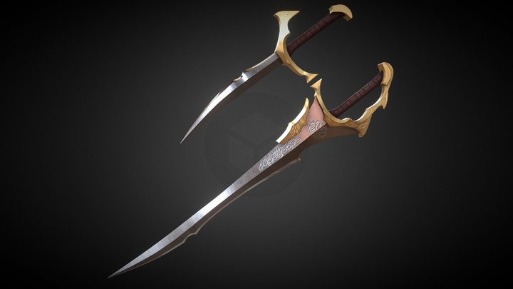 Sword & Dagger Remastered – Free 3D Model STL