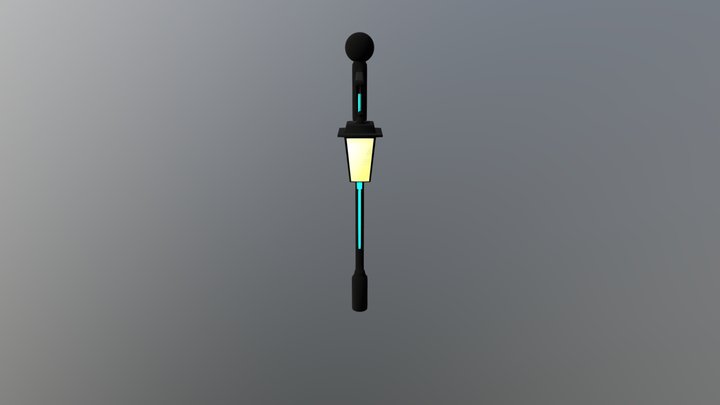 RWBY Beacon Academy Lamp Post 3D Model