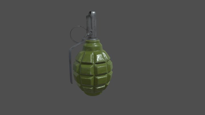 F1 Grenade 3D Model
