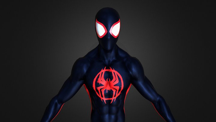 Spider-Mam Across The Spider-Verse Miles Morales 3D Model
