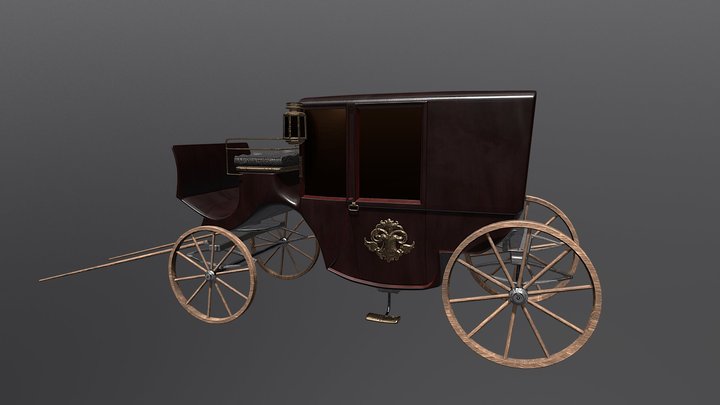 18th Century Carriage 3D Model