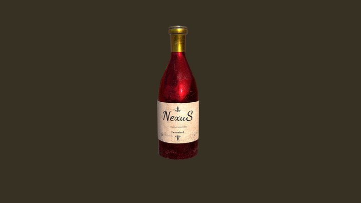 Wine Bottle-V2 3D Model