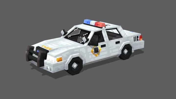 Police Car GTA V - Minecraft 3D Model
