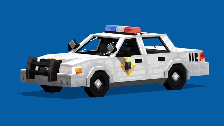 Police Car GTA V - Minecraft 3D Model