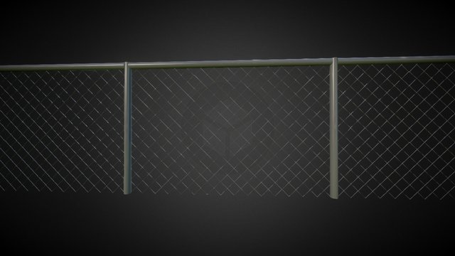 Metal Fence 3D Model