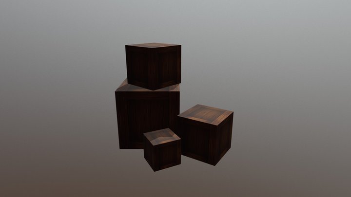 Wooden Crates 3D Model