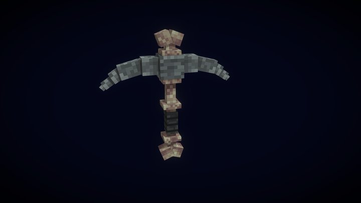 Bone Pickaxe 3D Model