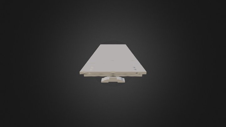 Double Square Pedestal Table 3D Model