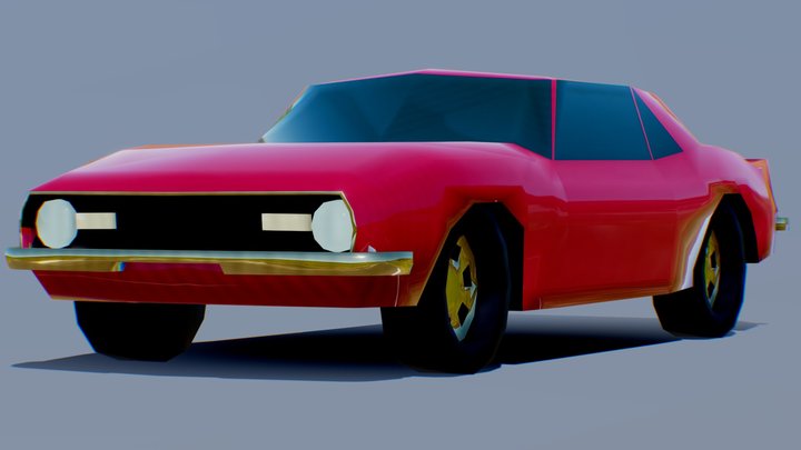 Muscle 60s red 3D Model