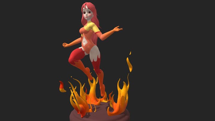 3d Commission Superhero Girl 3D Model