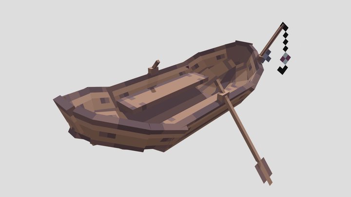 Fishing Boat (Low-poly) 3D Model