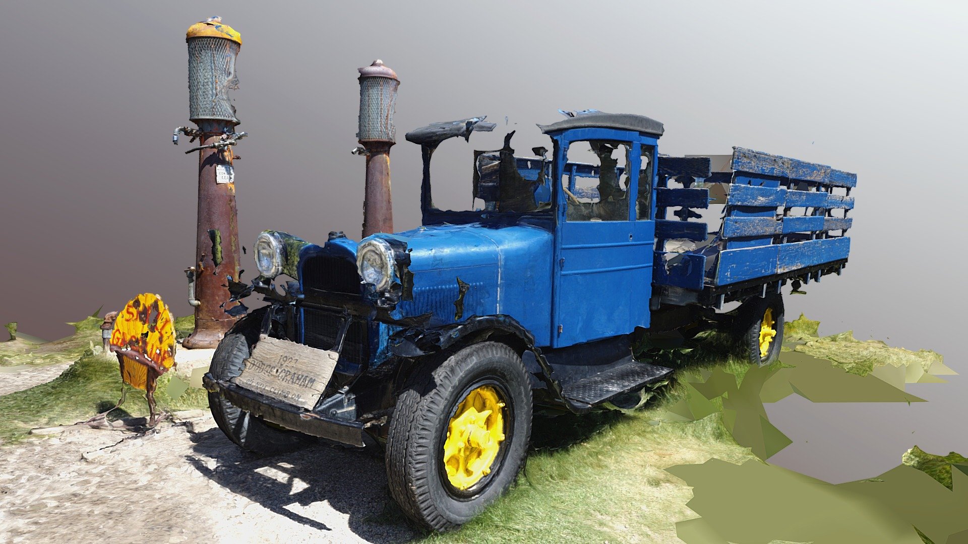 ' 23 Dodge Truck and Old Pumps