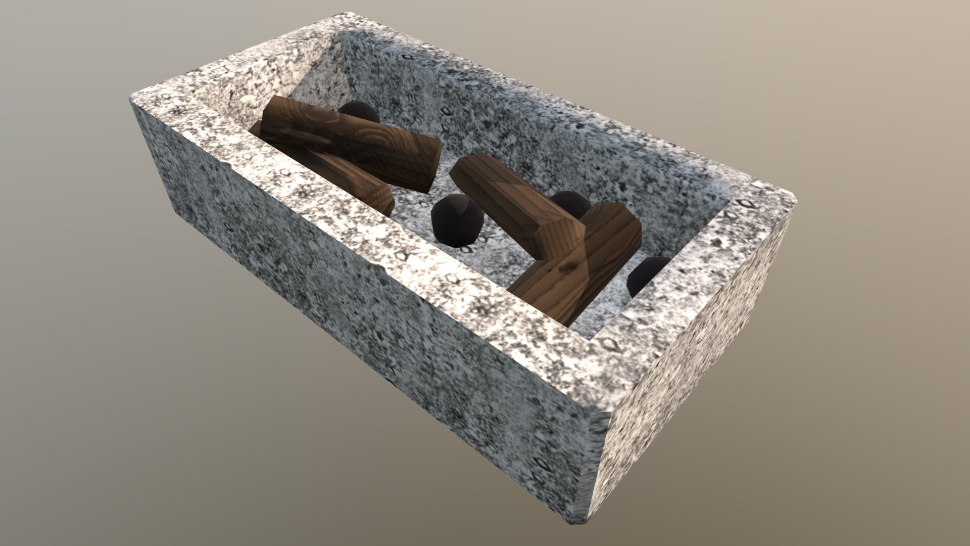 Fire Pit Low Polly For Tavern - 3D model by Backburner26 [088eef1 ...