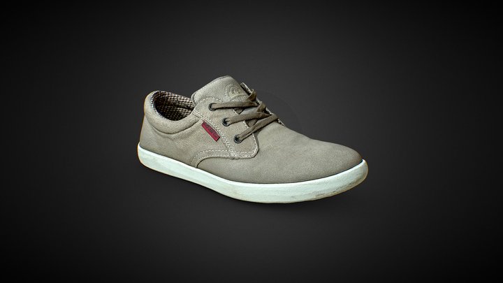 John Garfield Shoe Sneakers 3D Scan - Retopo 3D Model