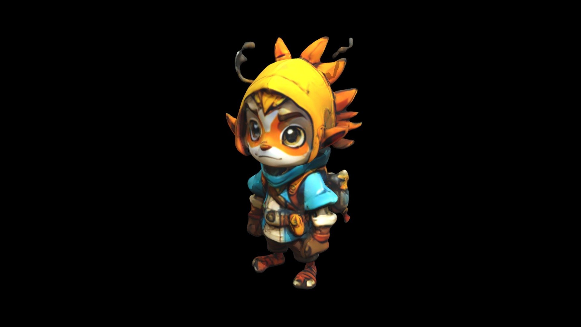 An artwork of an anime character is presented - Download Free 3D model ...