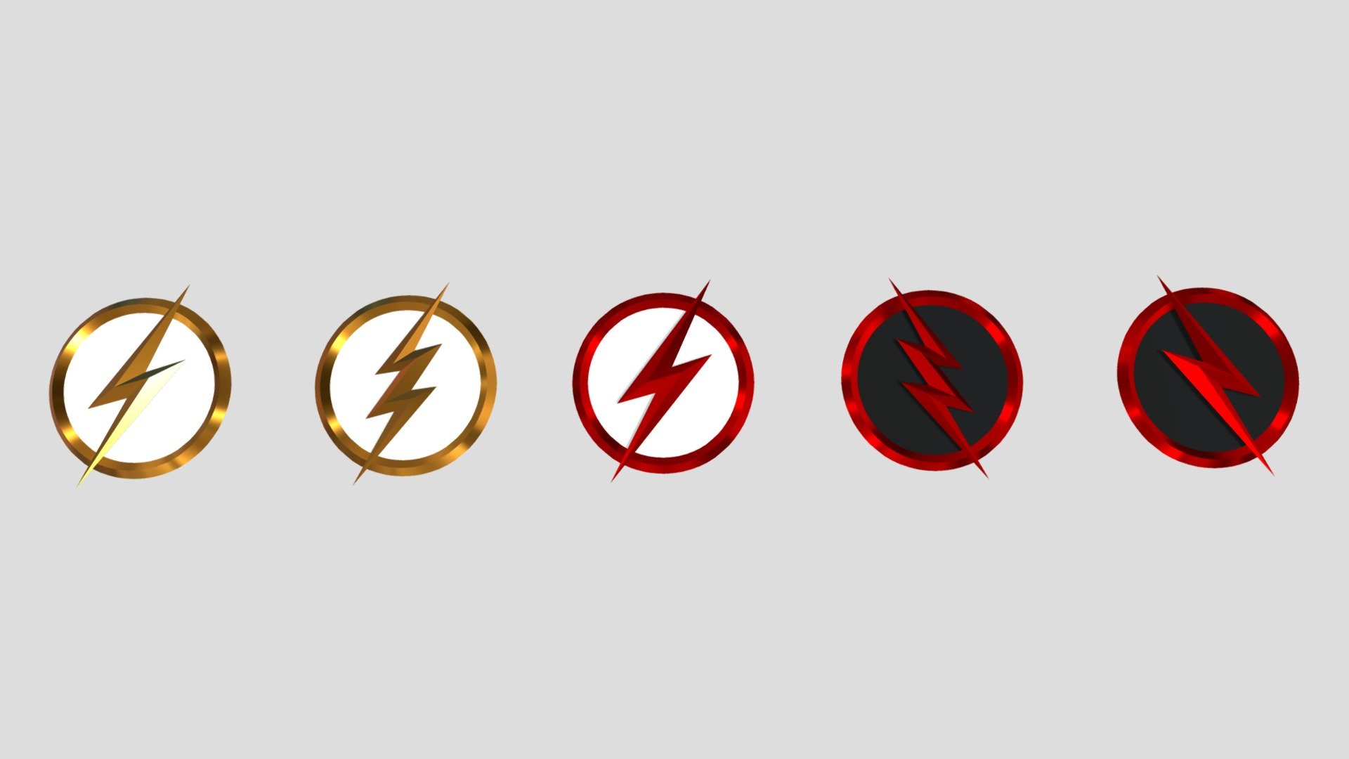 The Flash Emblems - Download Free 3D model by HugeTommy [0890fba ...